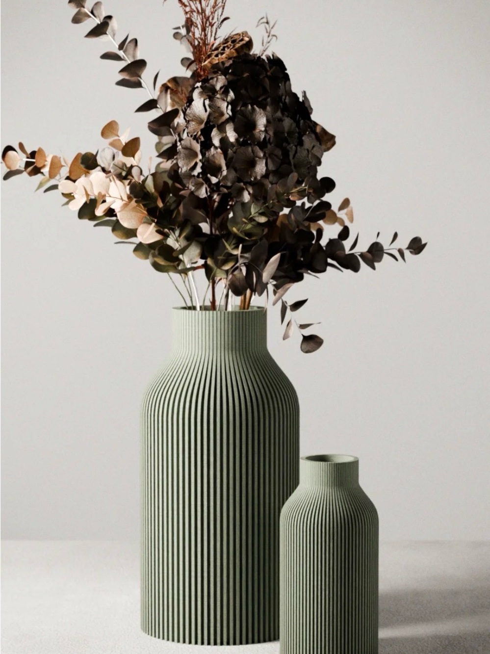 Modernized Pottery - Green BOTTLE Vase Vase - Modern Home Accent